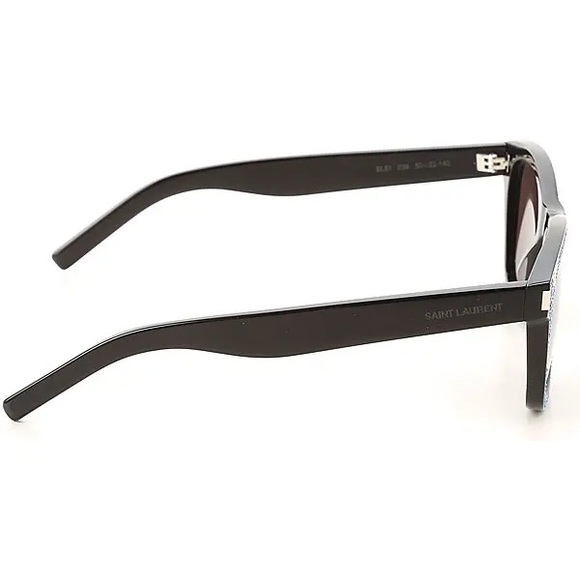 SAINT LAURENT Black/Red/White Blue Crystal Unisex SL51 Sunglasses - Picture 5 of 6